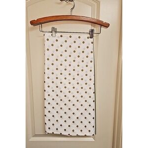 Pottery Barn Emily & Merritt Metallic‎ Gold Dottie Twin Flat Sheet Polka Dot